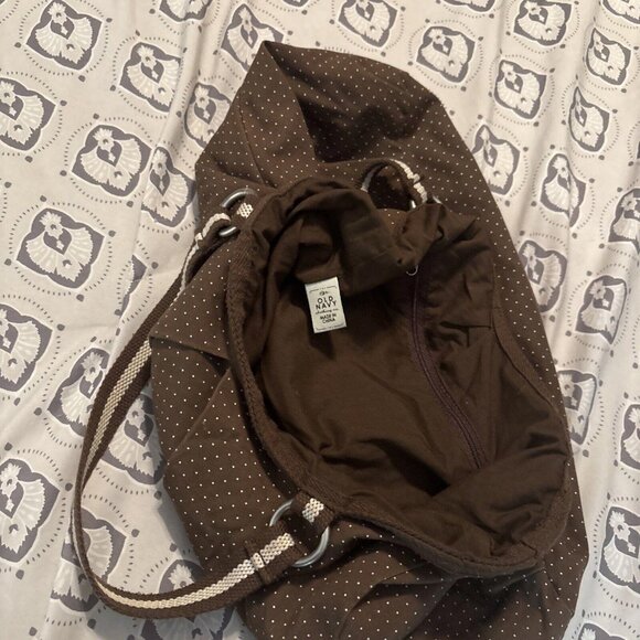 Brown 14X15" Spotted Old Navy Shopper Tote Handbag Purse - Picture 8 of 10